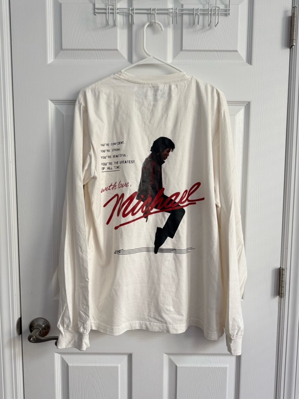 Michael Movie 2026 Official Merch - Beat It Themed Affirmations Long Sleeve Tee